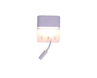Modern contracted white double switch bedside led  wall lamp